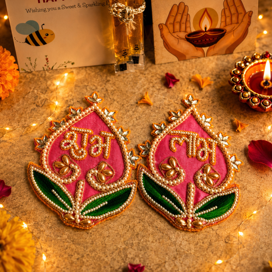 Emerald Nazar Luxe Gift Box | Evil Eye, Seashell Platter & Diwali Candle Hamper - https://artecasa.in/