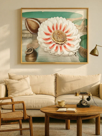 The Great Water Lily of America (1854) I Digital Art Print