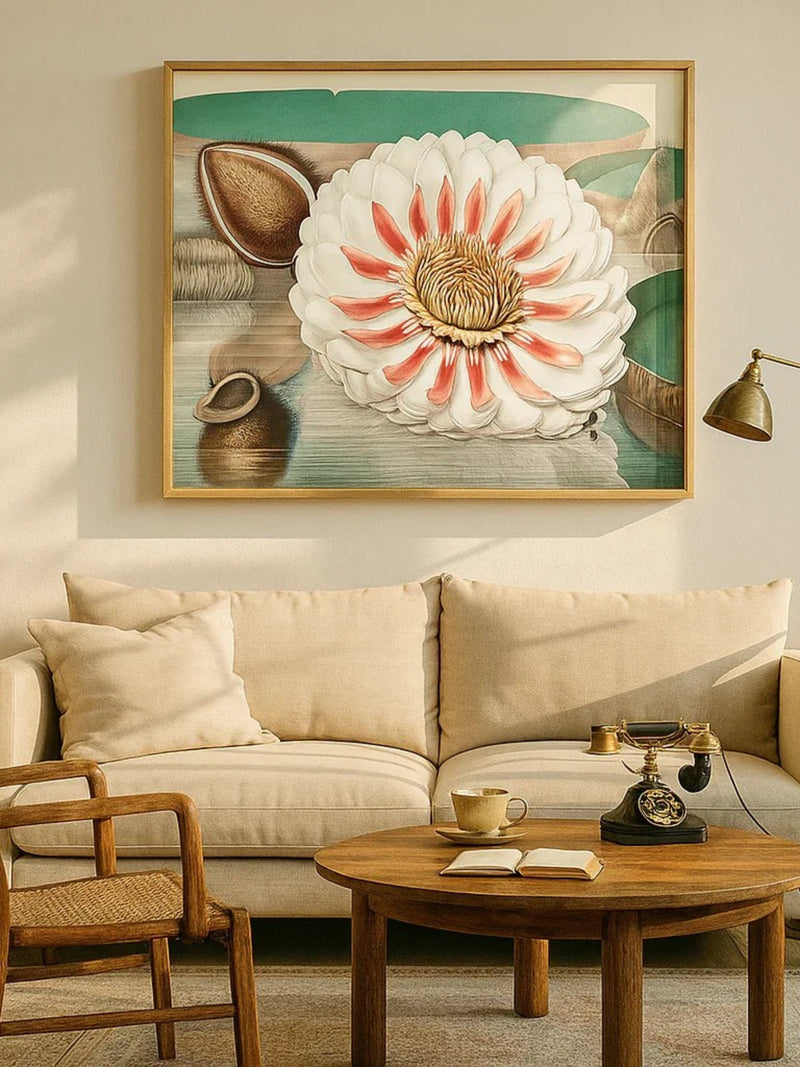 The Great Water Lily of America (1854) I Digital Art Print