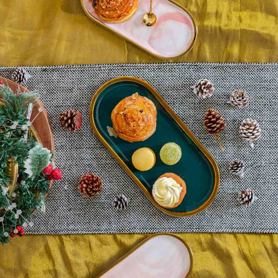 Elegance Green Platter (L)