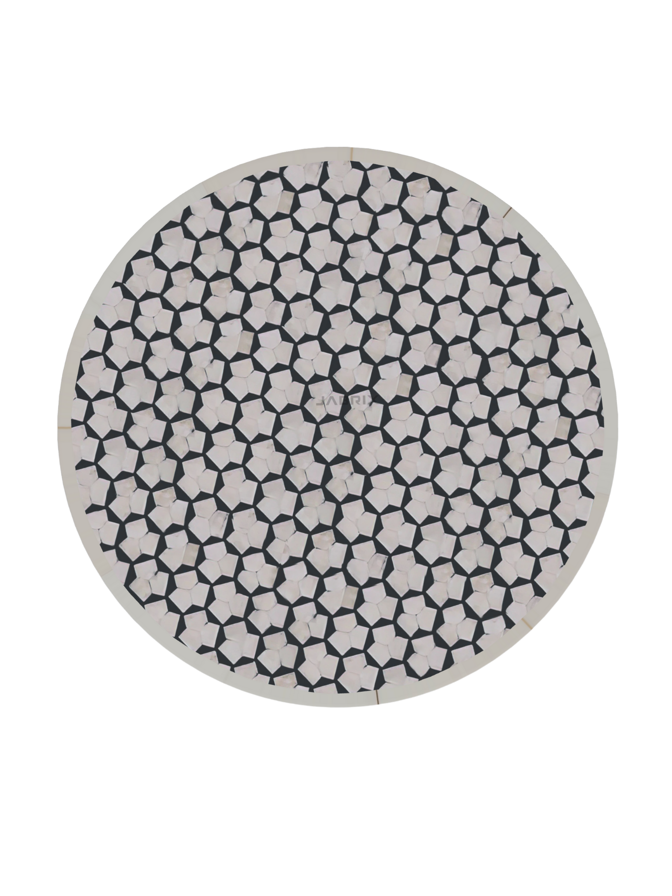 Inlay Drum Side Table with Base - Targua