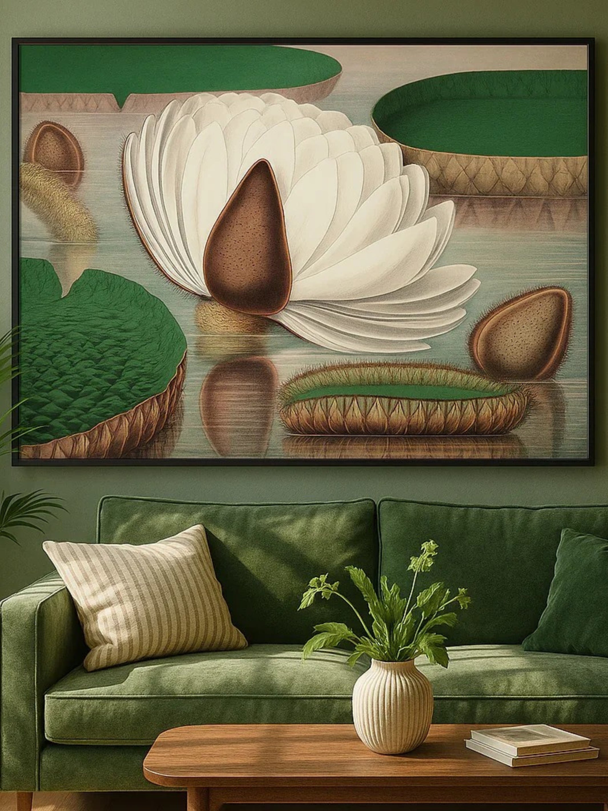The Great Water Lily of America (1854) - V Vintage Digital Art