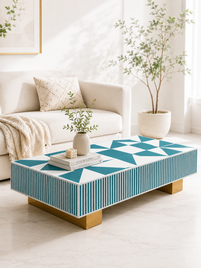 Inlay Polygon Grande Rectangular Coffee Table