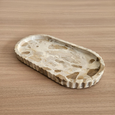 SEVILLE MARBLE SCALOPED TRAY