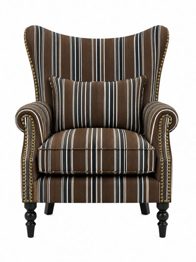 Evaniah Stripe Wing Chair