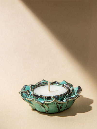 Lotus Bloom Ceramic Candle (Scented)