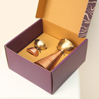Brass Copper Diya Pair Gift Set - Tall & Short Diyas