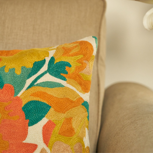 Cream Peachy Cushion Cover