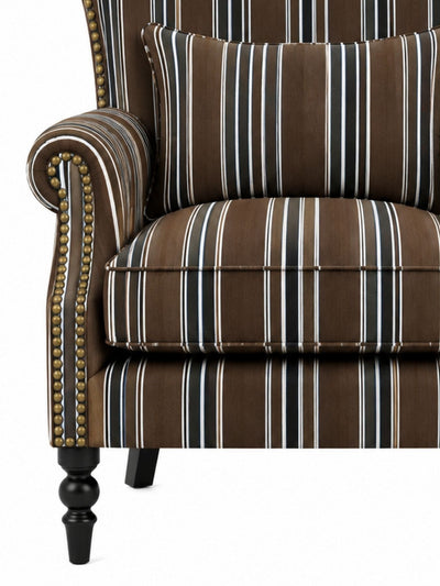 Evaniah Stripe Wing Chair