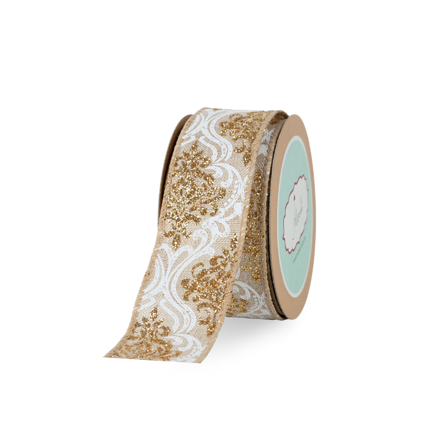 Gold and White Damask