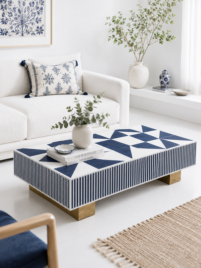 Inlay Polygon Grande Rectangular Coffee Table