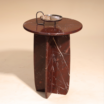 Raio Marble Table - Rosso
