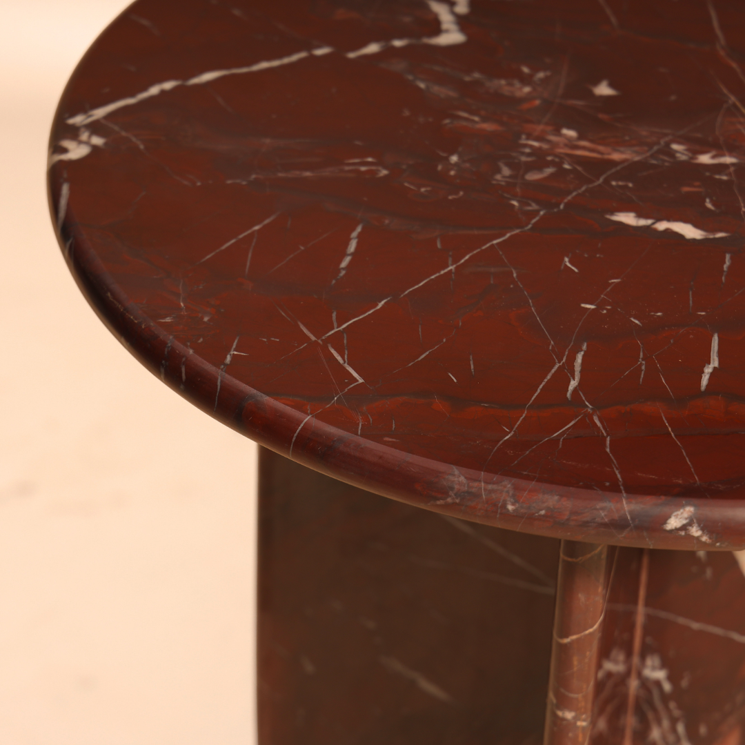 Raio Marble Table - Rosso