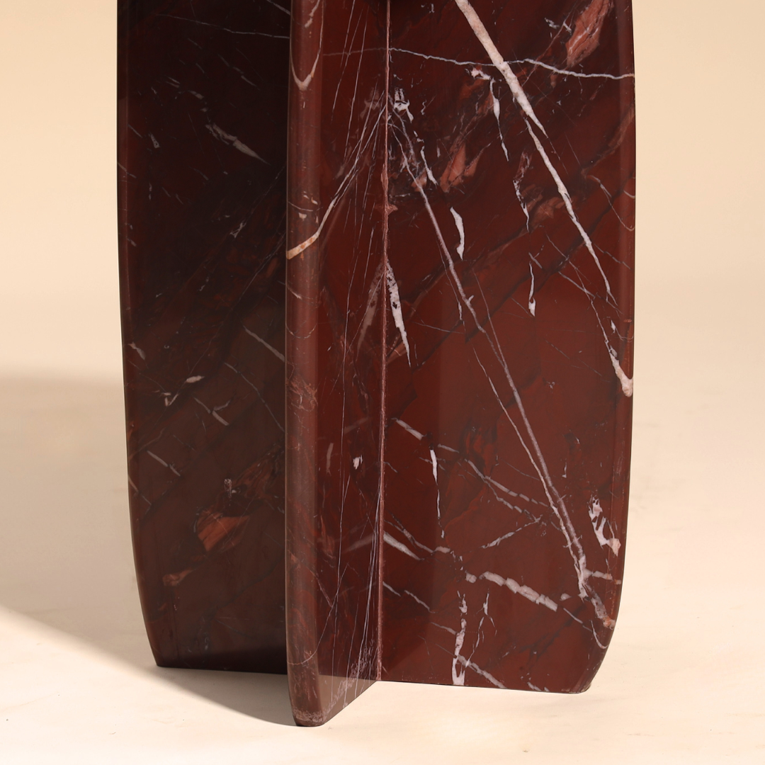 Raio Marble Table - Rosso