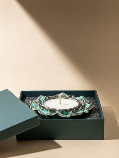 Lotus Bloom Ceramic Candle (Scented)