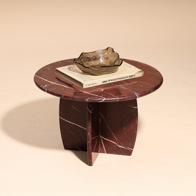 Raio Marble Table - Rosso