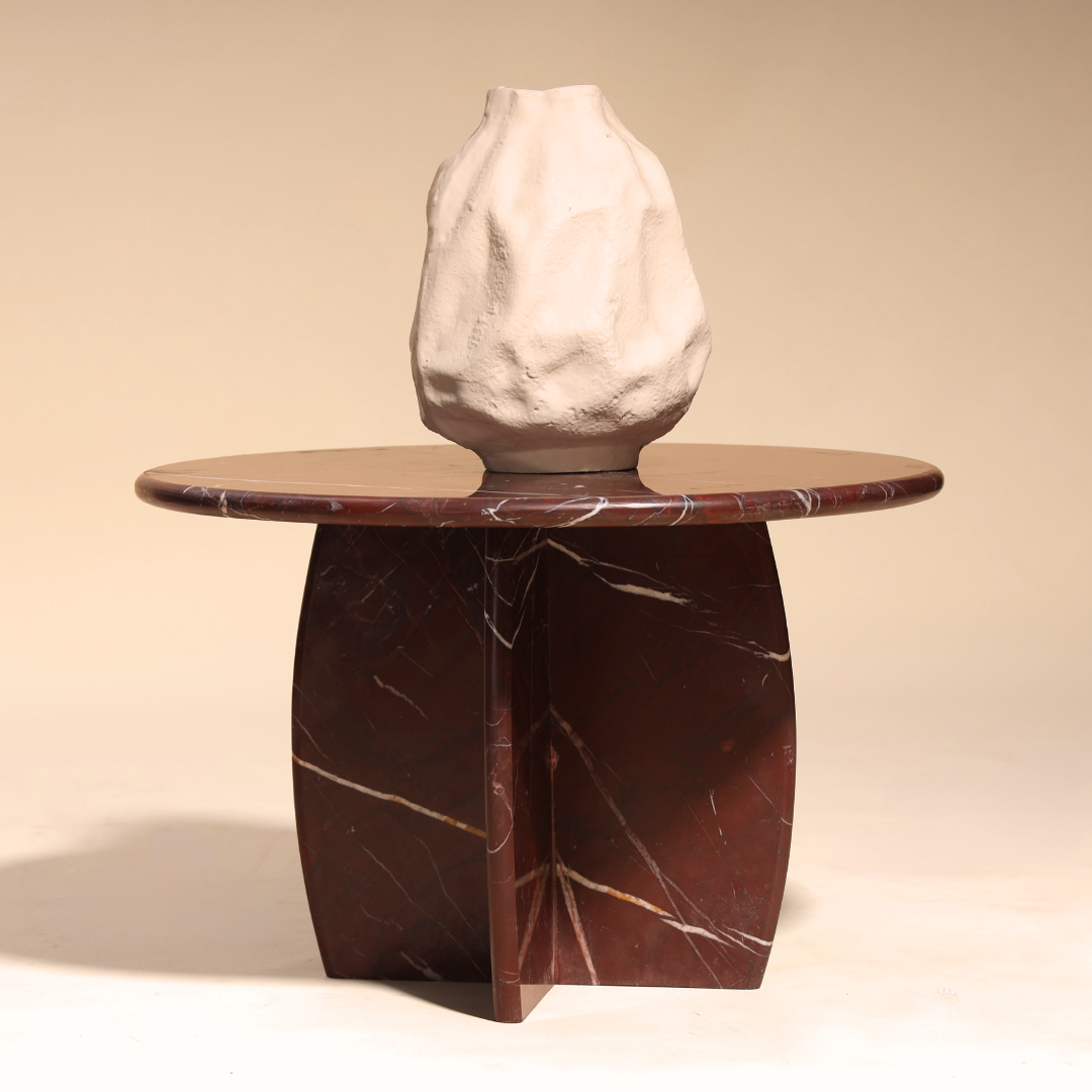 Raio Marble Table - Rosso