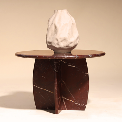 Raio Marble Table - Rosso