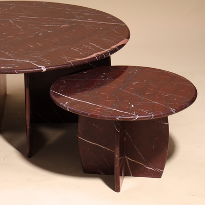 Raio Marble Table - Rosso