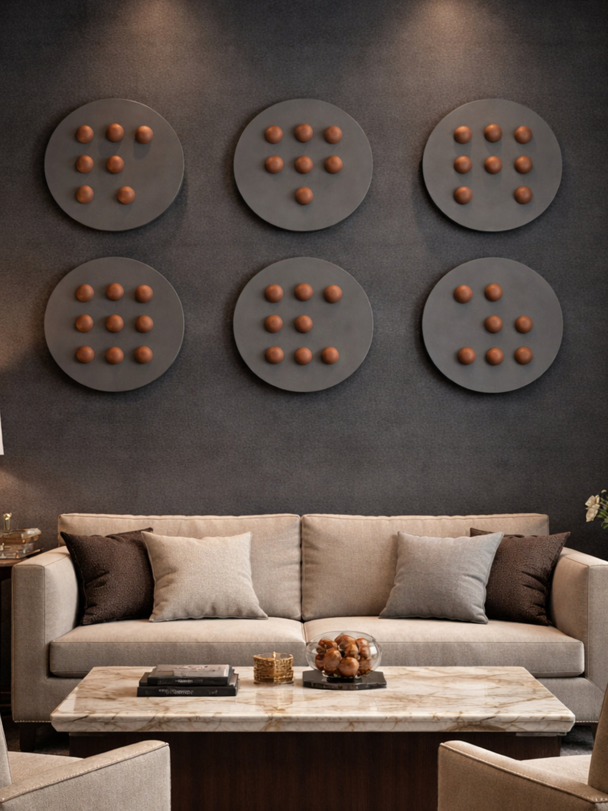 Handmade Art | Textured Loops III Modern Art for Interior Design