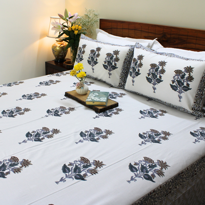 Anandbagh Handblock Bedsheet
