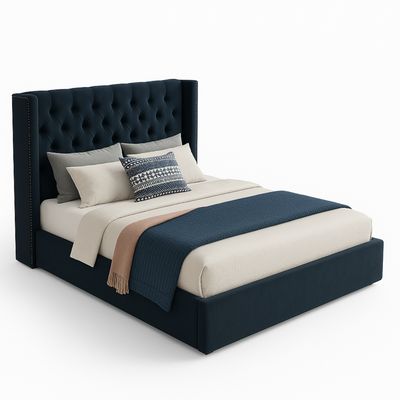 Velour Majesty Upholstered Bed