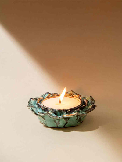Lotus Bloom Ceramic Candle (Scented)