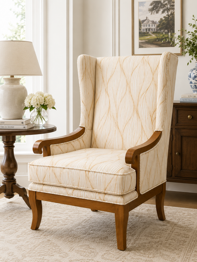 Evara Premium Wingback Lounge Chair