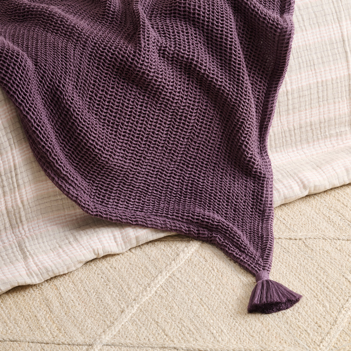 Sea Sponge Cotton Waffle Throw