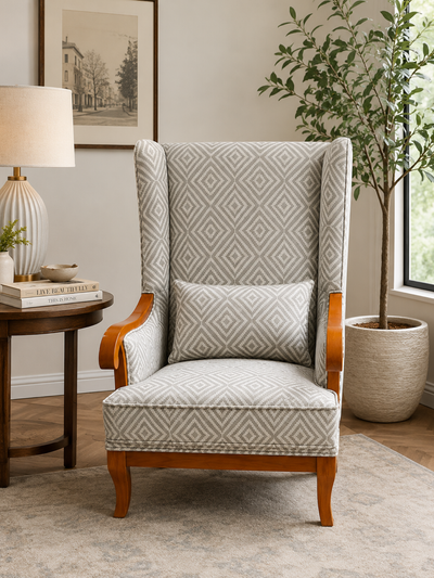 Aurela Premium Wingback Lounge Chair