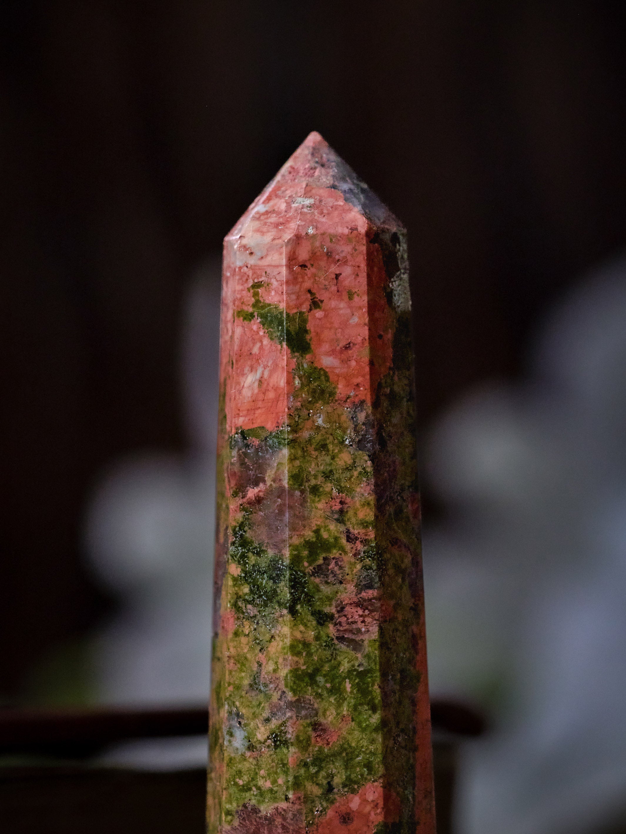 Semi-precious Gemstone - Unakite Tower