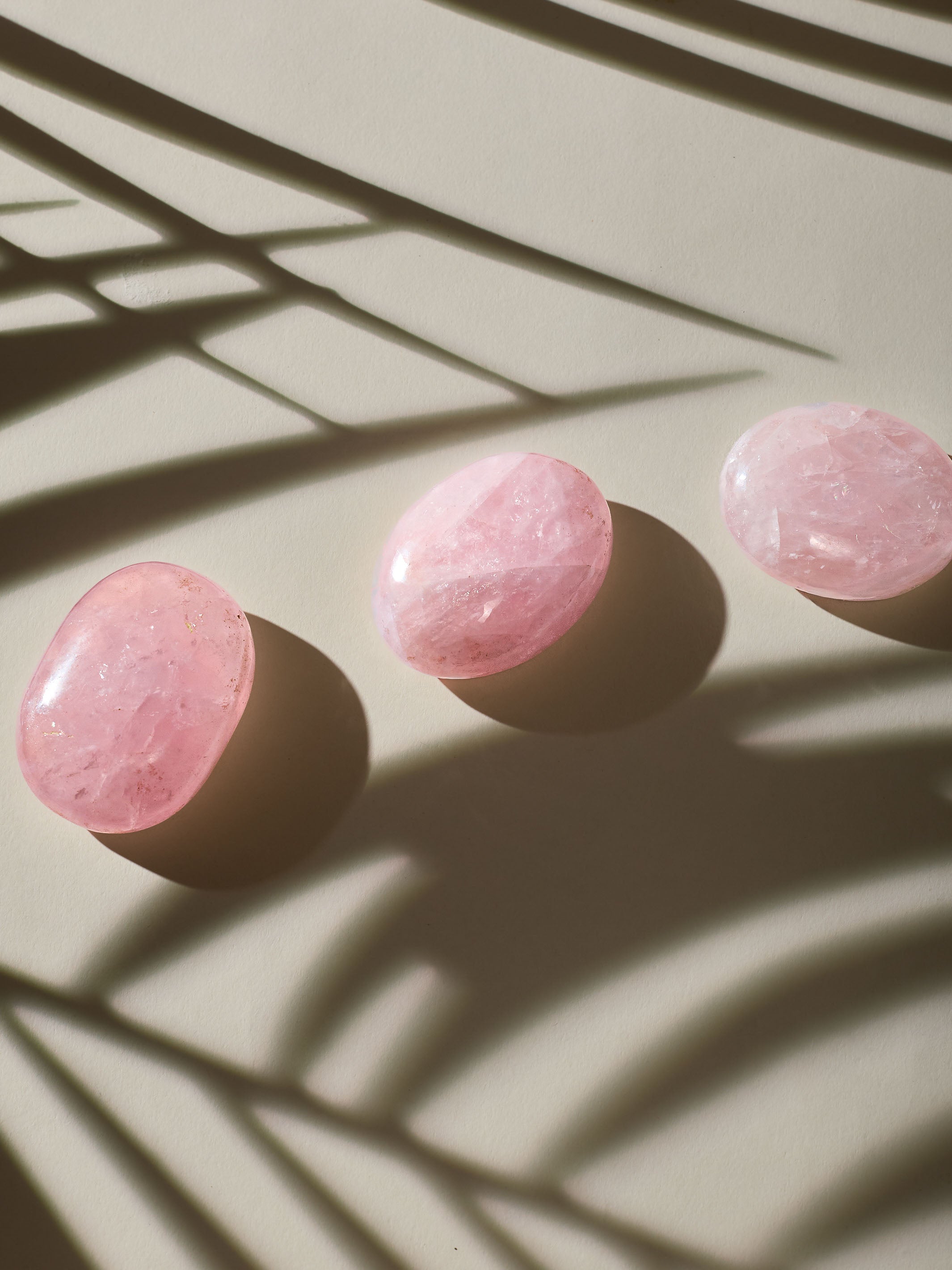 Semi-precious Gemstone - Rose Quartz Palmstone