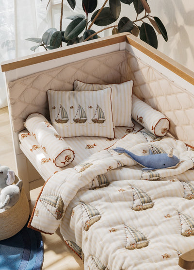The Sea Shore  Organic Cotton Baby Quilt
