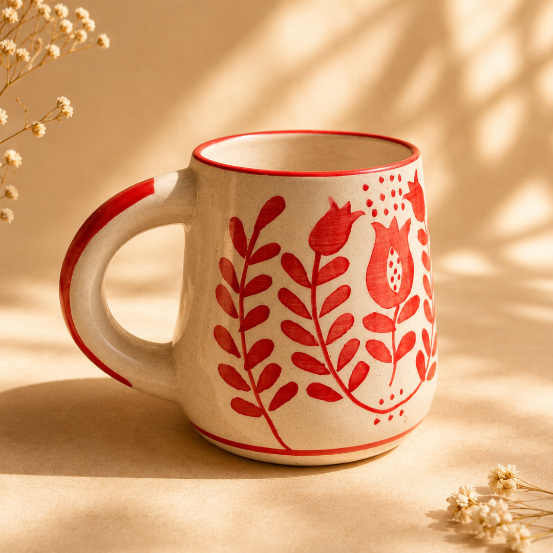 Festive Chai & Glow Mug Gift Box | 2 Mugs & Matka Soy Wax Candle - https://artecasa.in/