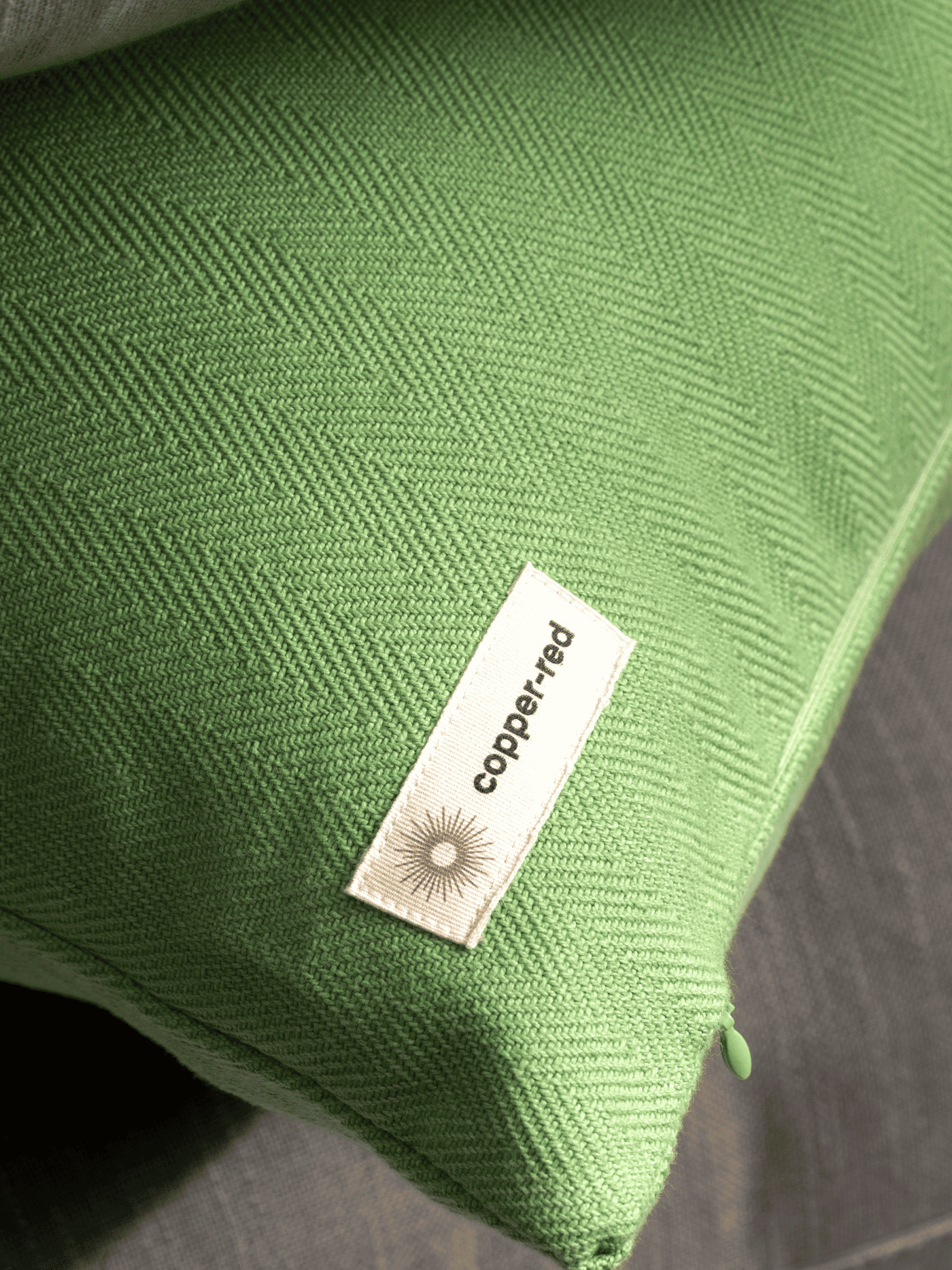 Yala Light Green Cotton Cushion Cover