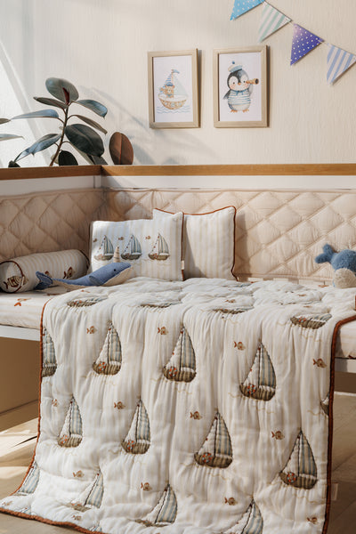 The Sea Shore Organic Cotton Bolster Set