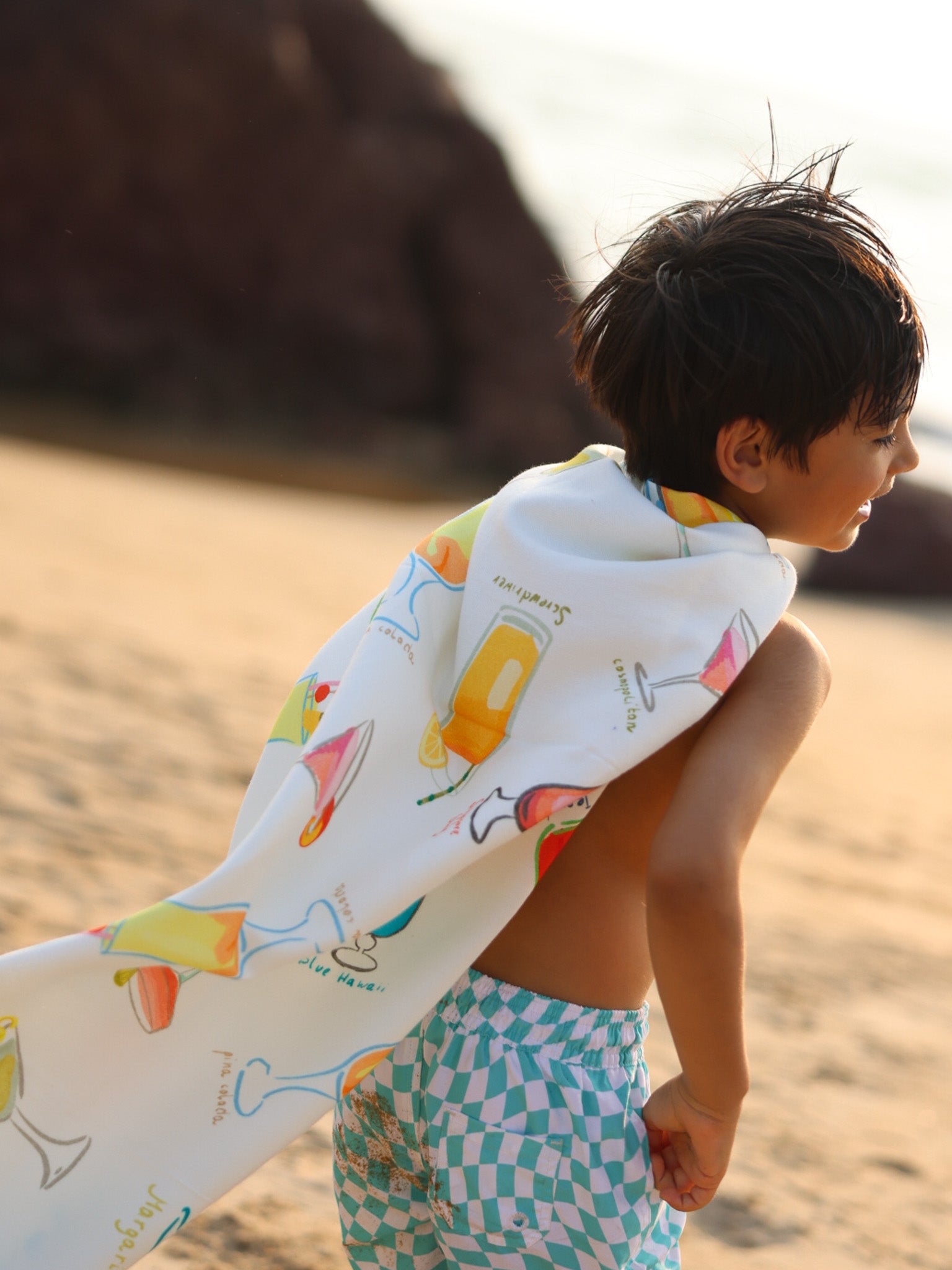 Happy Hour Printed Beach Towel