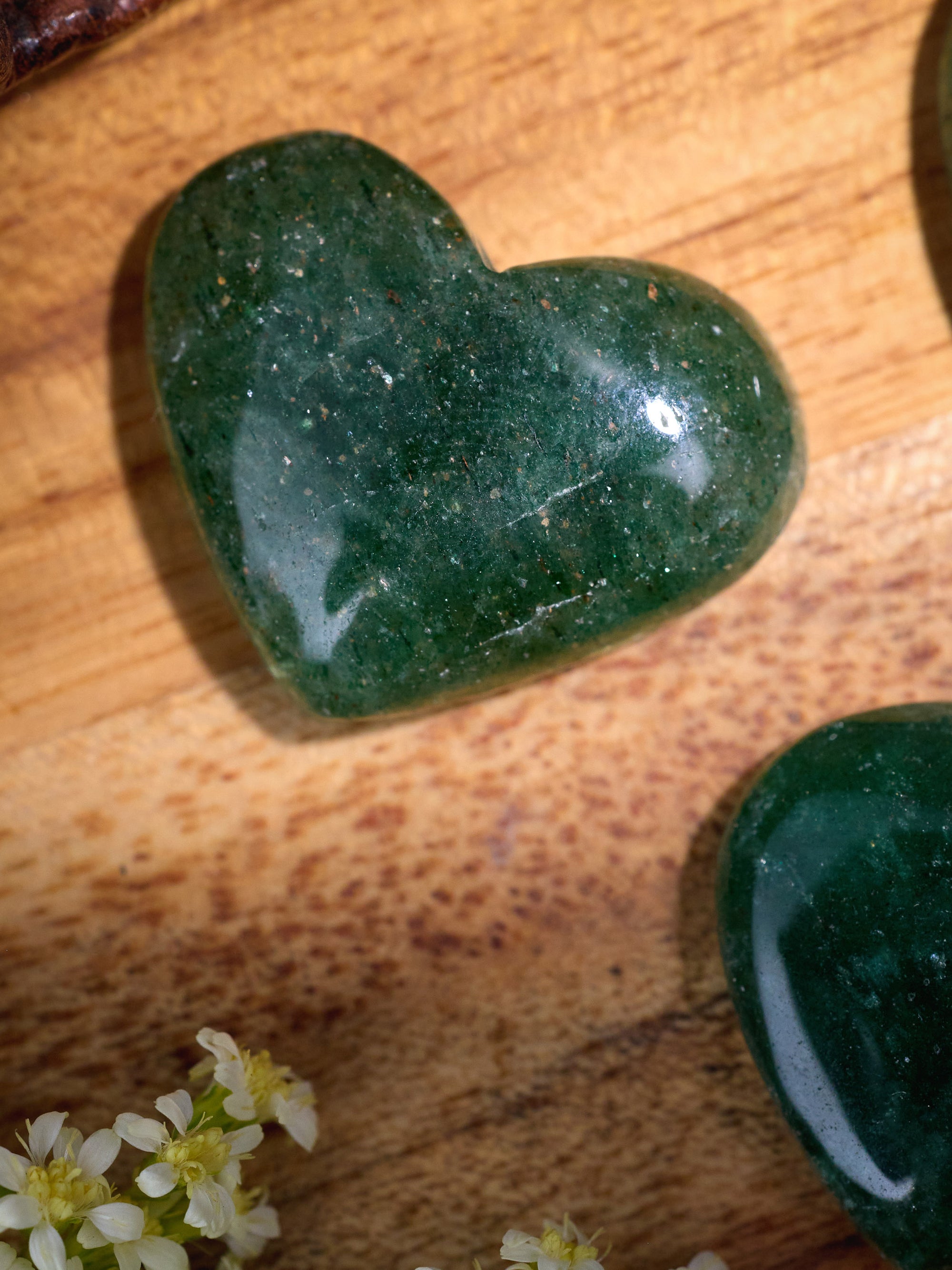Semi-precious Stone - Moss Agate Heart