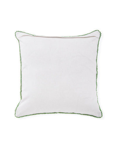 Set Of 2 - Yellow Cotton Embroidery Cushion Cover - 16"X16"