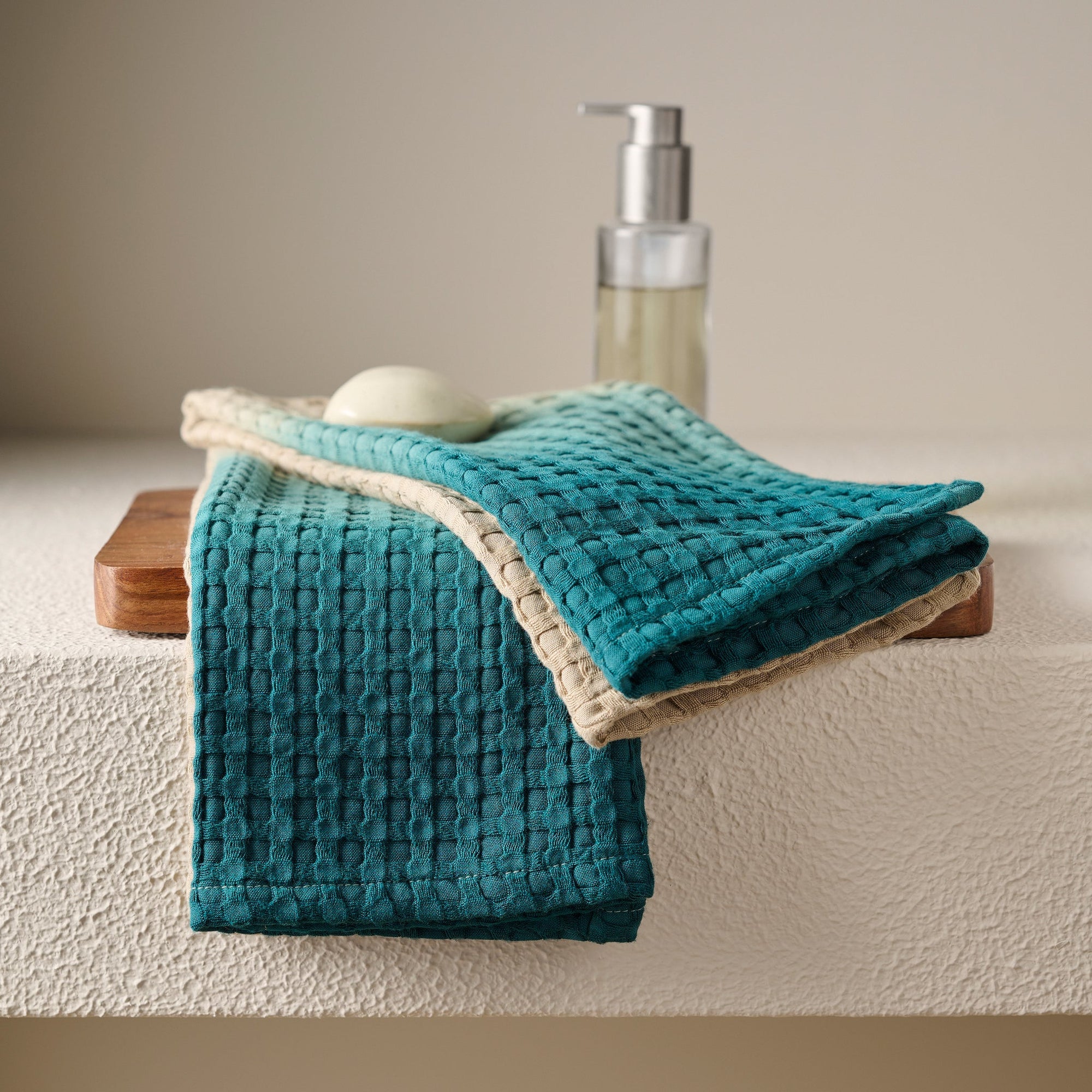 Colour Tide | Cotton Bamboo | Waffle | Bath Set