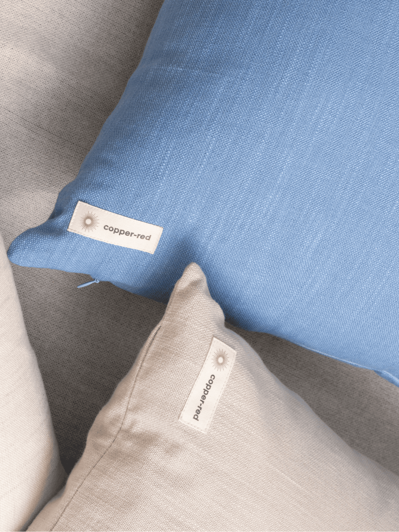 Provence Pastel Blue Cotton Cushion Cover