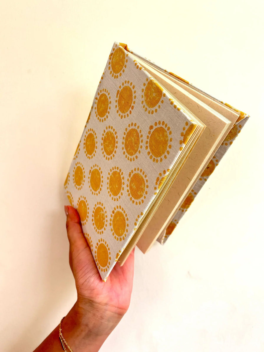 Handcrafted Sustainable A5 Diary Journal Notebook l Handmade Paper l Golden Hour