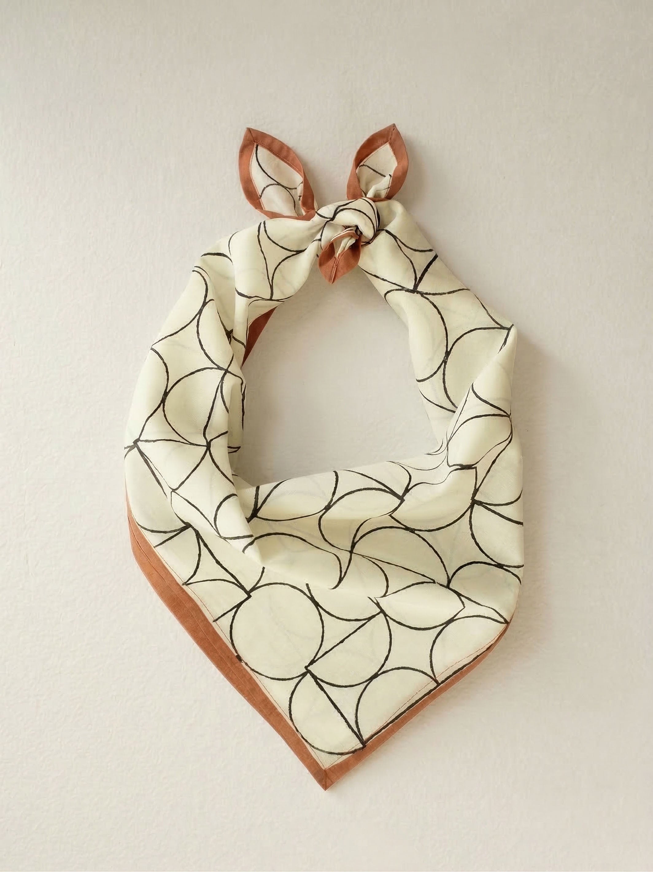Cotton Square Scarf - Art Deco