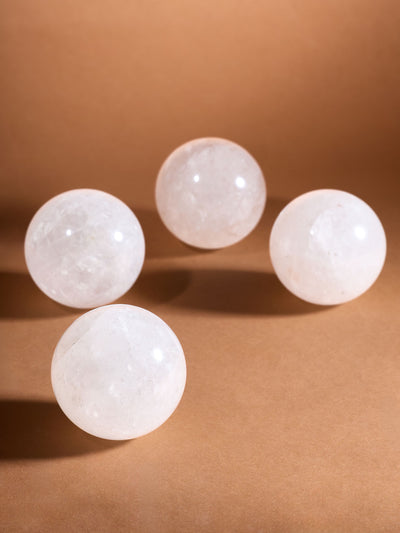 Semi-precious Gemstone - White Crystal Ball (Medium)