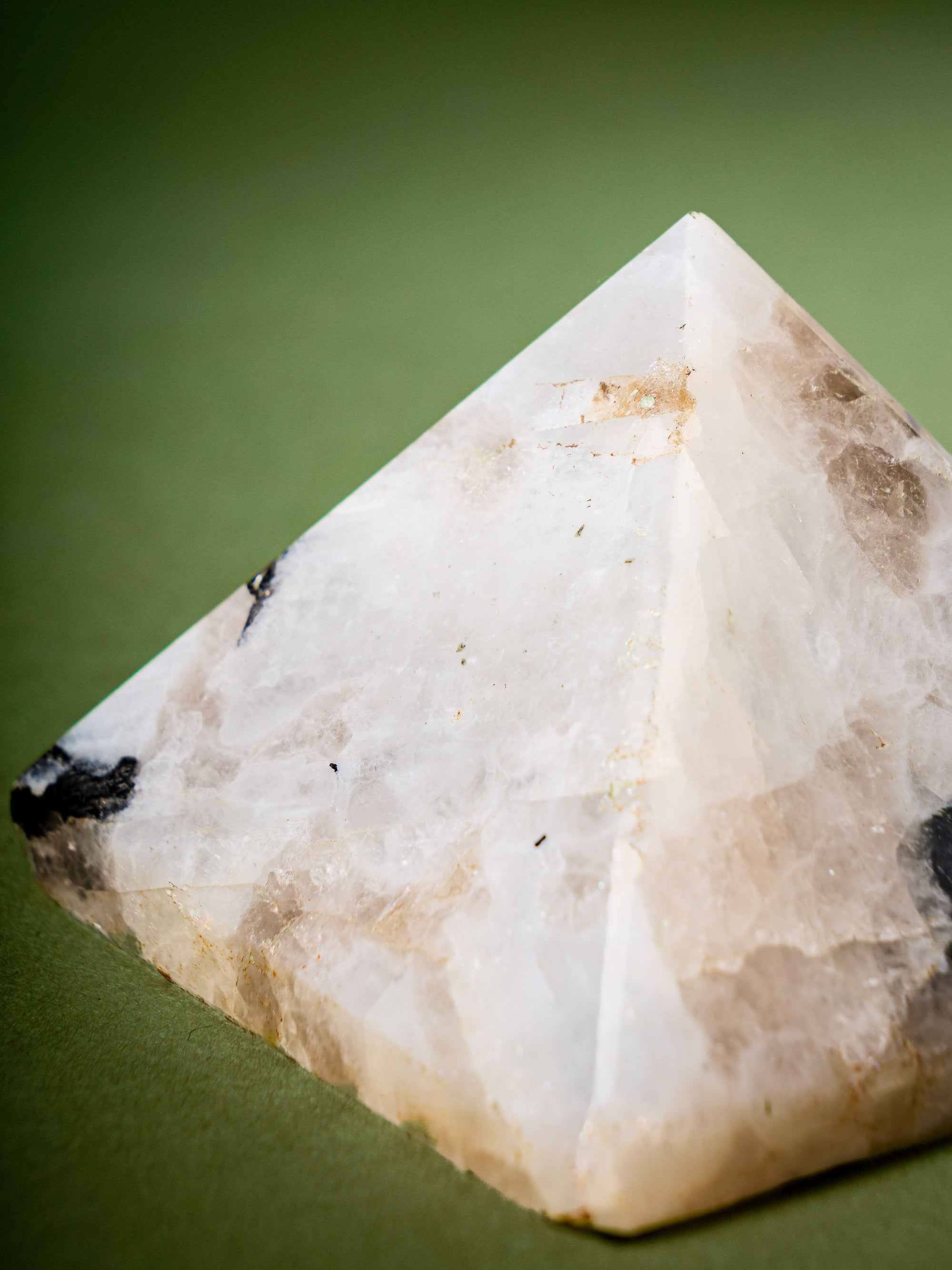 Semi-precious Gemstone - Rainbow Moonstone Pyramid