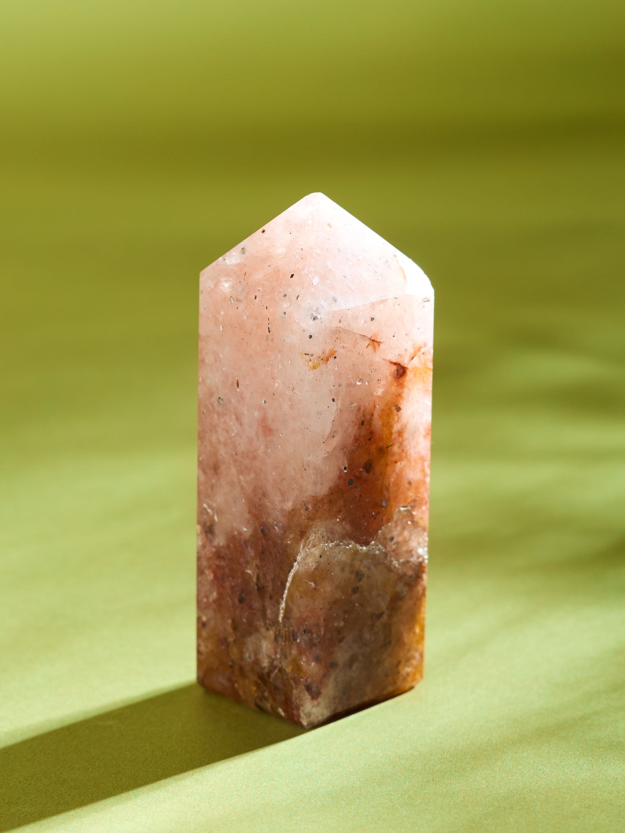 Semi-precious Gemstone - Strawberry Quartz Tower
