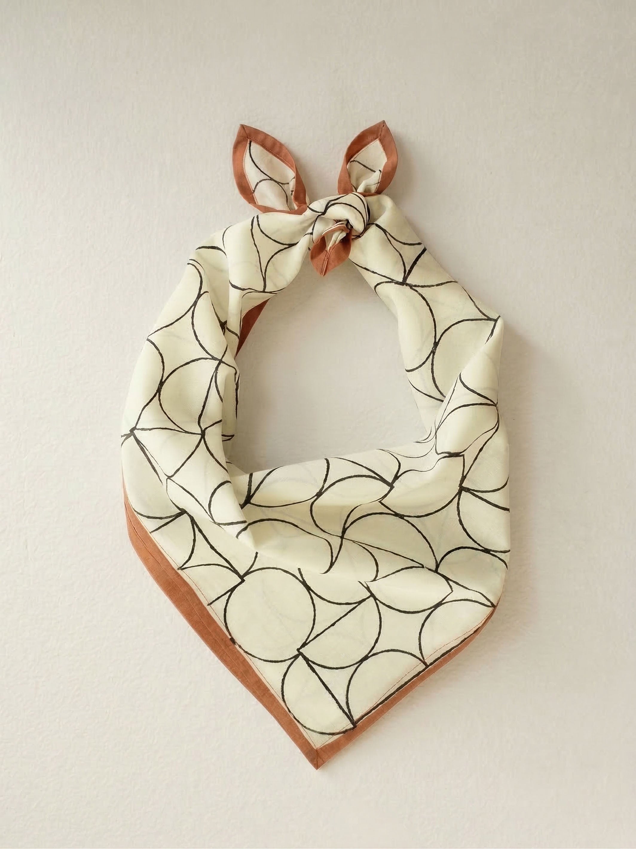 Cotton Square Scarf - Art Deco