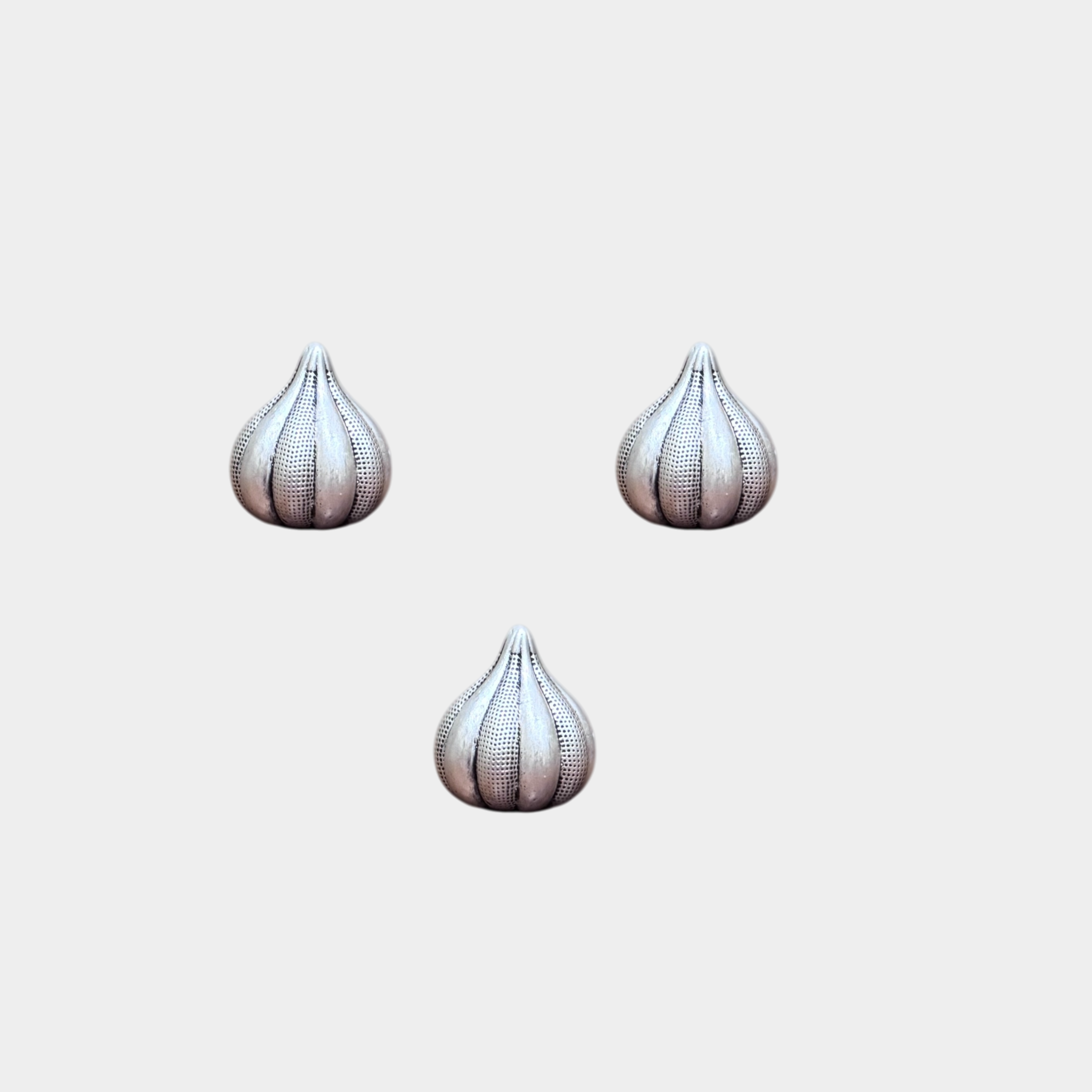 Set of Three Silver Modaks – Tranquil Blessings