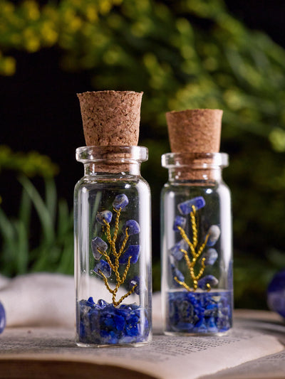 Semi-precious Gemstone - Lapis Lazuli Bottle Tree - Set of 2