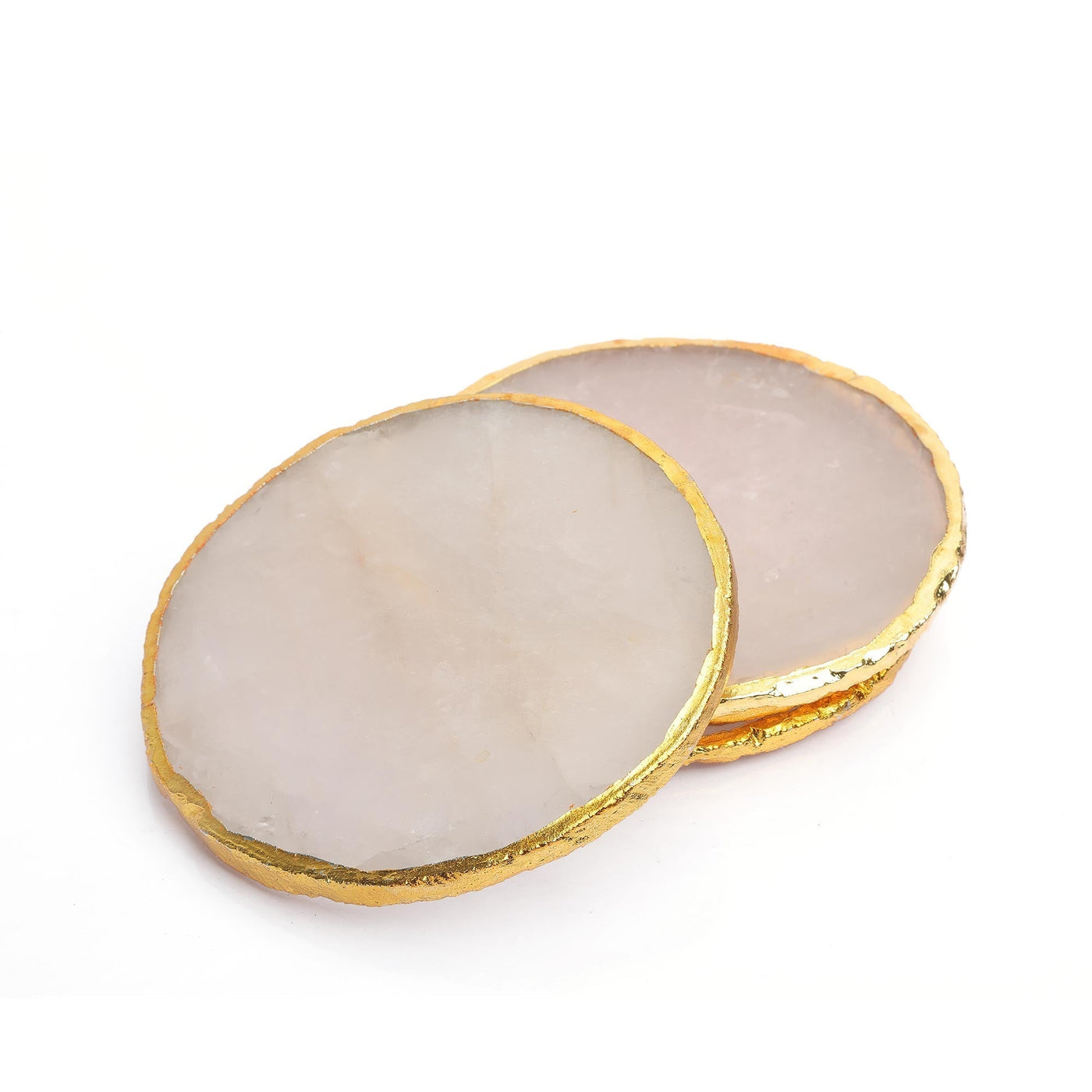 Semi Precious Coasters Set of 4 - Rose Quartz
